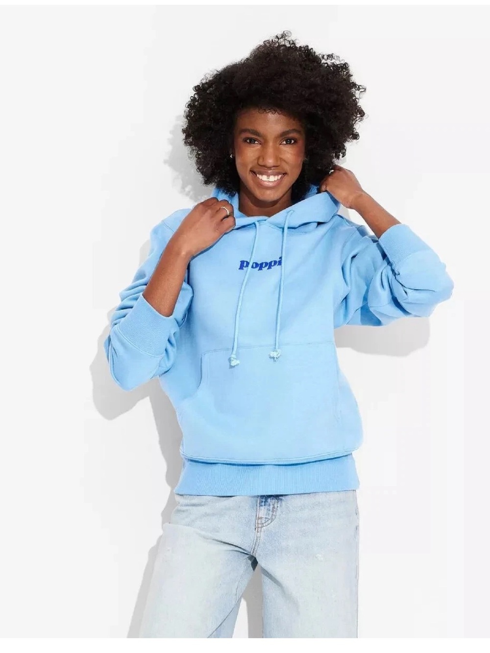 Poppi Blue Hooded Sweatshirt - Women